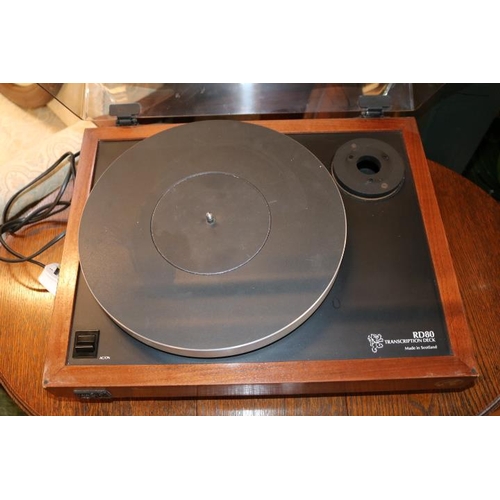 201 - Ariston Audio RD80 Transcription Deck Scottish Turntable (Stylus and Arm Missing)