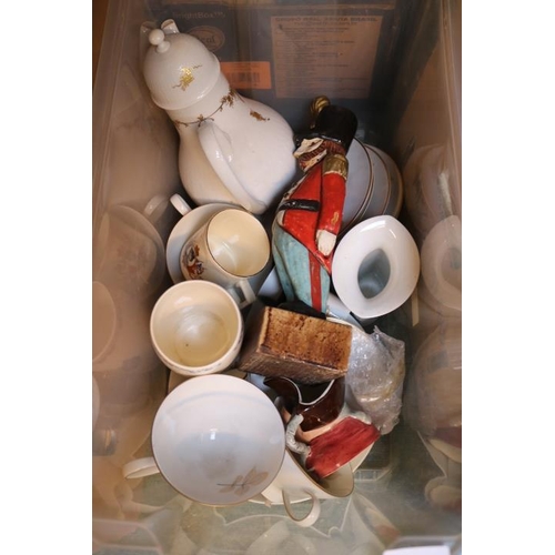 210 - 2 Boxes of assorted Ceramics to include Copeland Spode Italian scenes, Masons, Rosenthal etc.