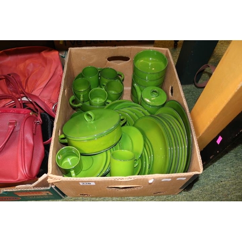 220 - Good collection of Green Glazed Dinnerware