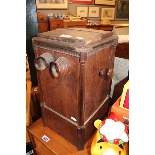 223 - 19thC Oak Cased Tabletop Stereoscopic Viewer with assorted Views