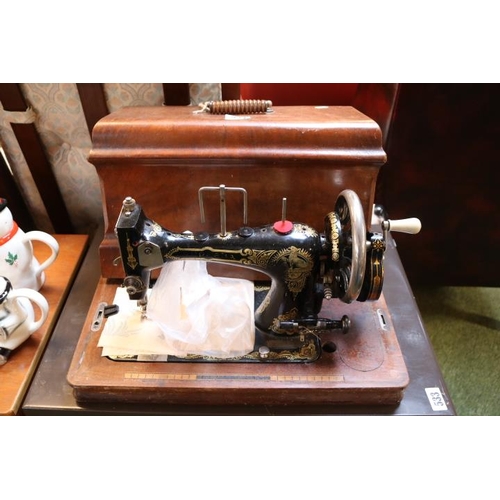 227 - Oak Cased Veritas Sewing machine