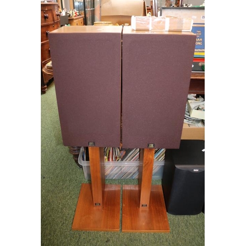 243 - Pair of Monitor R252 Speakers in Walnut cases with spare Metal Domes