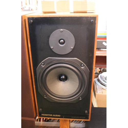 243 - Pair of Monitor R252 Speakers in Walnut cases with spare Metal Domes