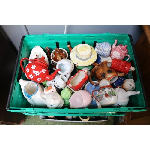 286 - 4 Boxes of assorted Novelty Teapots