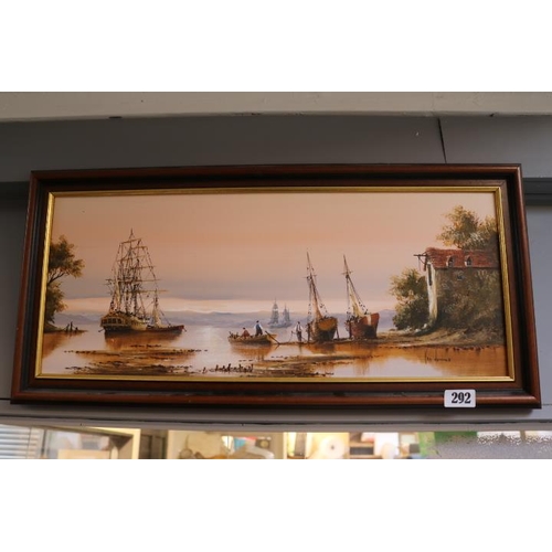 292 - Framed Maritime Painting signed to bottom right