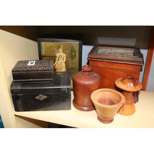 299 - Collection of assorted Wooden wares and boxes