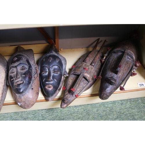 300 - Collection of Ethnographic Tribal Masks to include Ivory Coast (8)