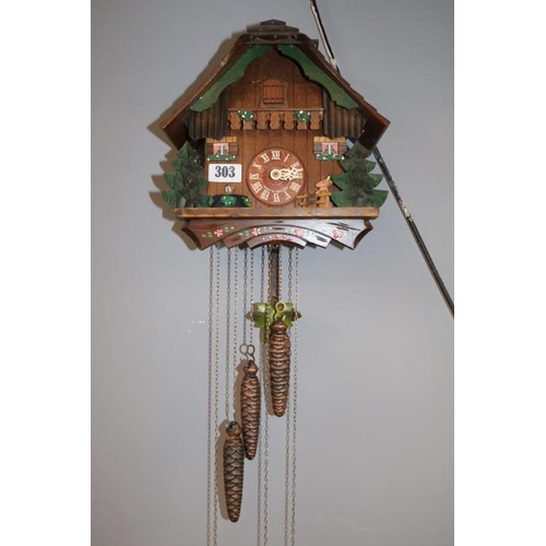 303 - Black Forest cuckoo wall clock