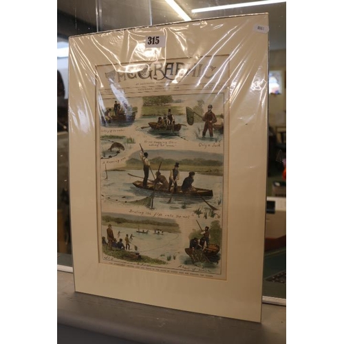 315 - Mounted The Graphic dated 1878 depicting Fishing Scenes