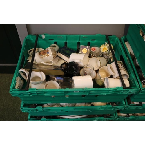 317 - 4 Crates of Assorted Royal Commemorative ceramics (Crates not included)