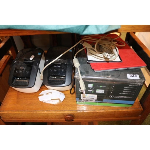 322 - Boxed Mobile Repeater, 2 Brother Label printers and assorted Computer items