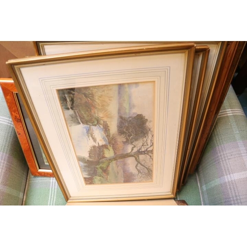 327 - Collection of Framed Pictures and Prints to include 19thC and alter Watercolours