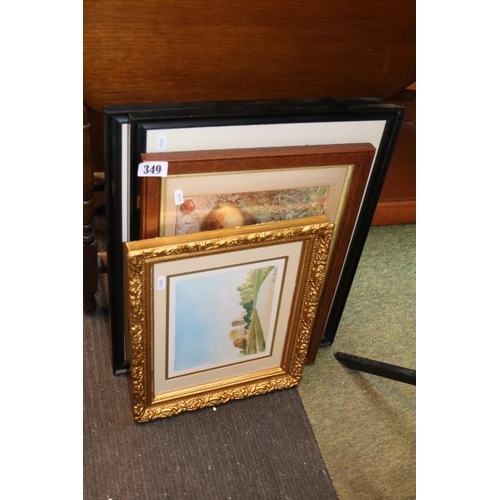 349 - Collection of Watercolours to include Arthur Bennett, A E Ambrose Still life Watercolour and 2 Frame... 