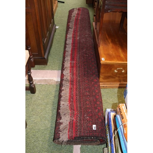 366 - Very Large Red Ground Persian Rug with tassel ends