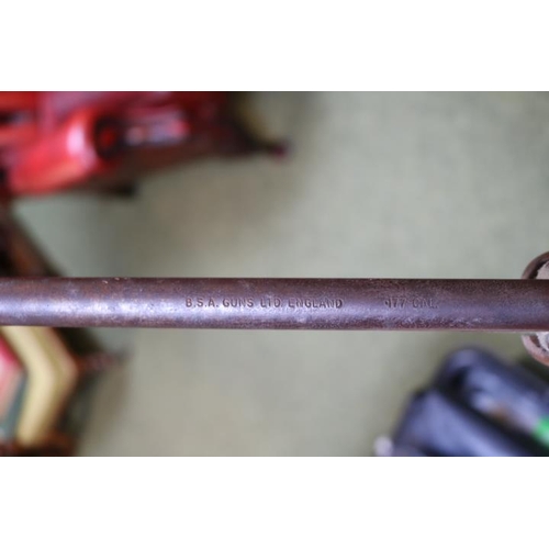 383 - BSA Vintage Pellet Rifle walnut stock