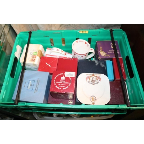 397 - 5 Boxes and Crates of Royal Commemorative ceramics and collectables (Crates not included)