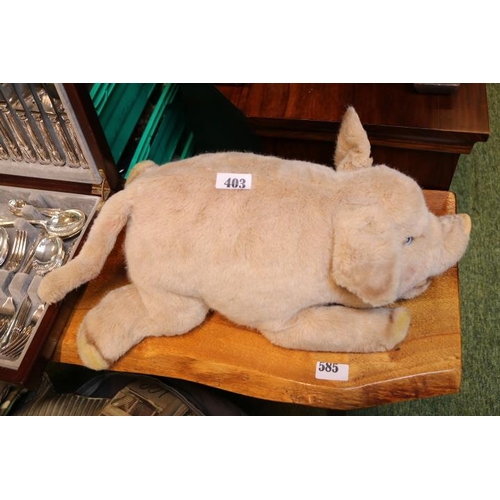 403 - Steiff Pig figure with label to ear