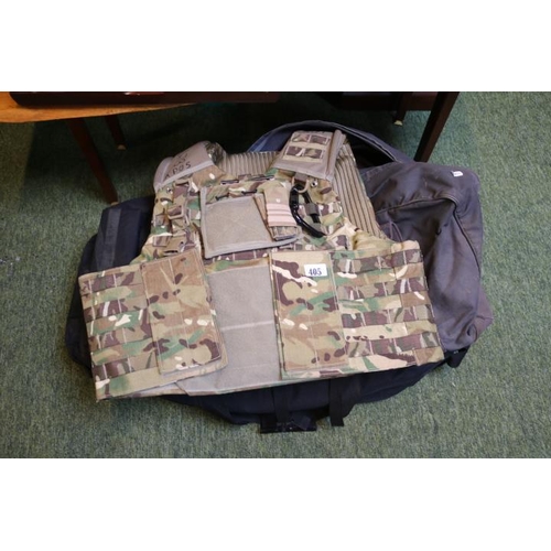 405 - Army Flack Vest, Tactical Holdall and a Vintage Holdall with RAF applied emblem