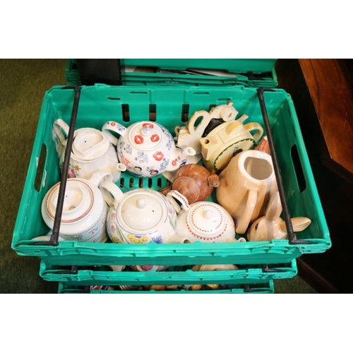 406 - 4 Crates of assorted Novelty Teapots (Crates not included)