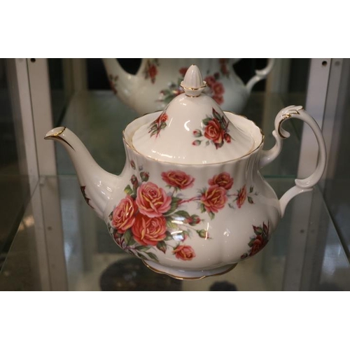 411 - Royal Albert Centennial Rose pattern Teapot