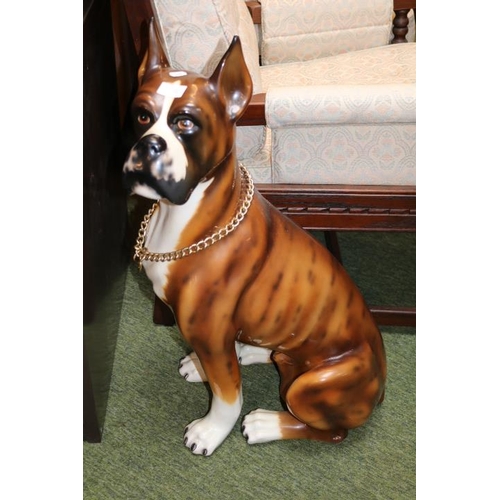 412A - Life Size Pottery model of a Boxer