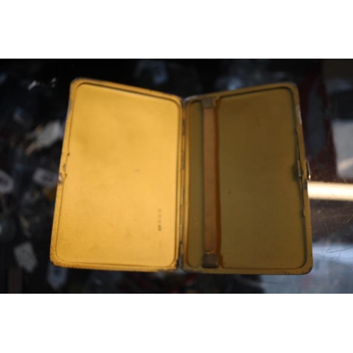 442 - Good quality Art Deco Cigarette case with gilded lining Birmingham 1930 170g total weight