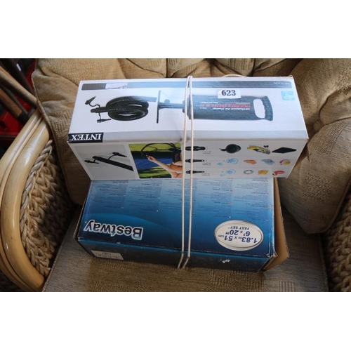 623 - Bestway inflatable pool and a Intex Pump