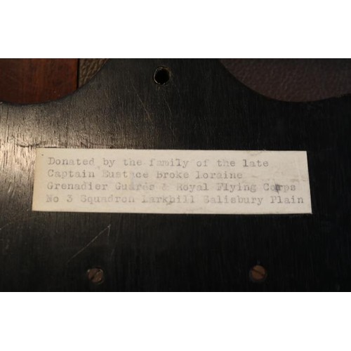 447E - Royal Flying Corps Pipe Holder for Squadron No.3 Officers Mess Larkhill with paper label from the Fa... 