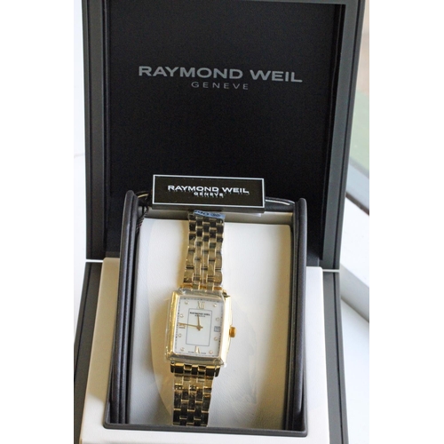 519 - NEW Raymond Weil 5925 Toccata Women's Rectangular Diamonds Gold Plated Watch £1050 Retail. A brand N... 