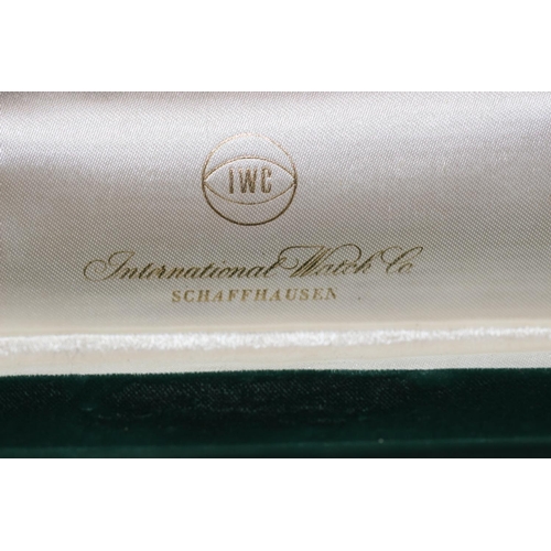 519g - IWC (International Watch Company) 18ct gold wristwatch on a 9ct gold bracelet, circa 1968. Signed ci... 