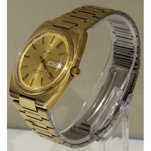 519j - Omega Seamaster Automatic Day Date Gold Plated Watch 1970's. Omega Seamaster automatic Day Date gold... 