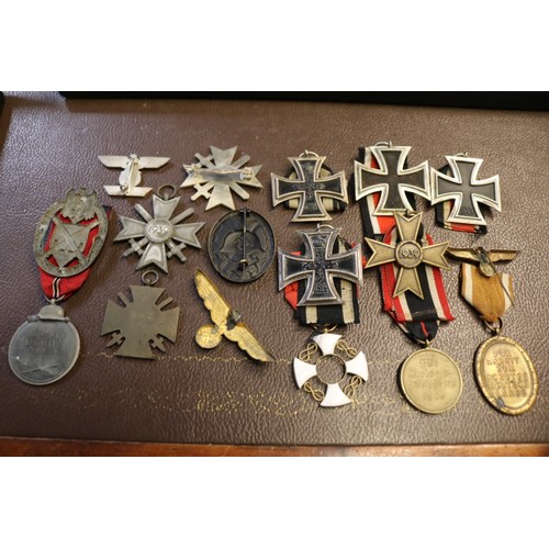 434 - Collection of German Third Reich WW1 and WWII & Later Medals and Badges to include Repetition Clasps... 