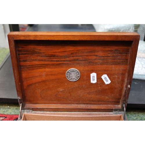 10 - Remy Martell 1715 Walnut Humidor Cigar box cedar lined. 27cm in Width