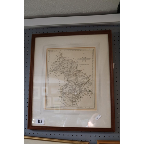 113 - Cambridgeshire by J Cary Framed Map