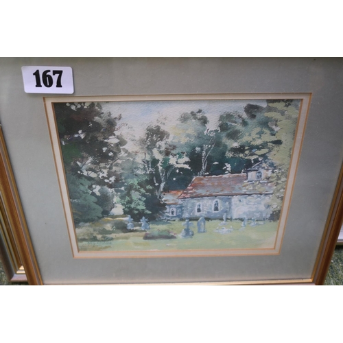 167 - Collection of assorted Framed watercolours and prints