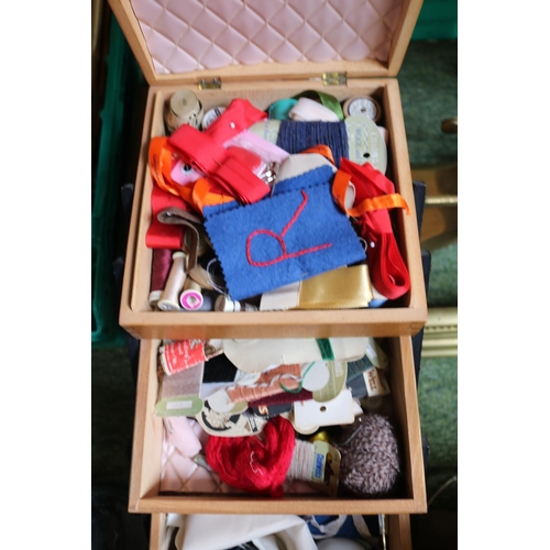 173 - 1970s Cantilever sewing box and a Plywood Coal Shute