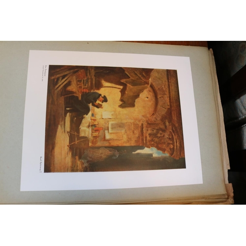 202 - Folio of Karl Spitzweg 1808-1885 and a Album of French and European postcards