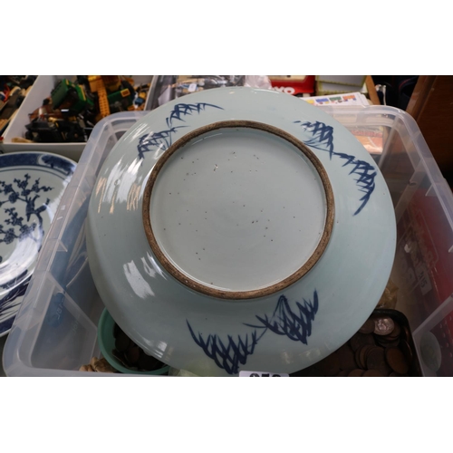 258 - Good collection of Chinese Blue & White Kangxi and later Chargers and Plates