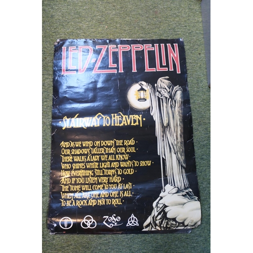 323 - 2 Vintage Posters to include Led Zeppelin Stairway to Heaven and John Lennon Poster