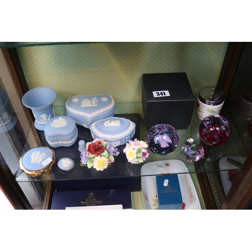 341 - Collection of Pale Blue Wedgwood Jasperware and a collection of assorted Ceramics