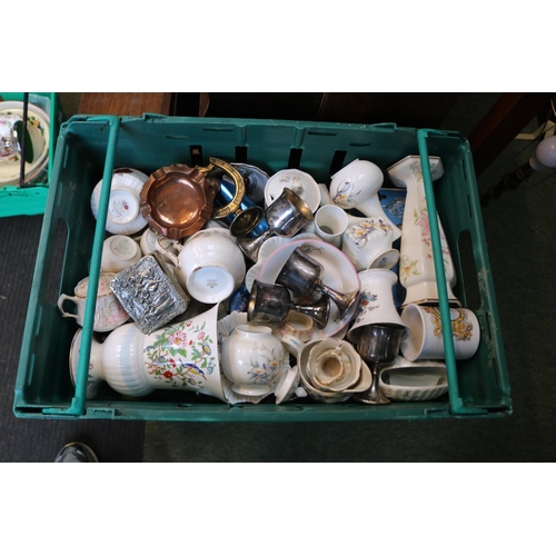 342 - 5 Boxes of assorted House clearance ceramics, Glass and Silver plated wares (Not Including the Crate... 