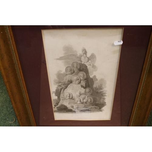 348 - Collection of assorted Framed 19thC and  later engravings