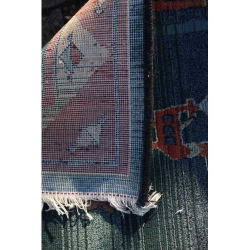 390 - Modern Blue and Red Ground Rug