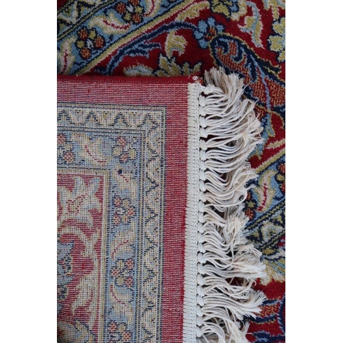 394 - Very Large Super Keshan Red & Cream ground 272cm x 370cm