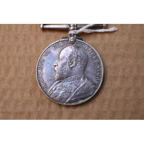 397 - Edward VII South Africa Medal with 1901 & 1902 Clasps and Ribbon to 1639 Serjit A Nayland RL Irish R... 