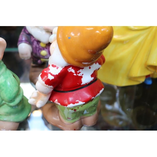 8 - Set of Chinese Disney Snow White and the Seven Dwarfs figures 28cm in Height