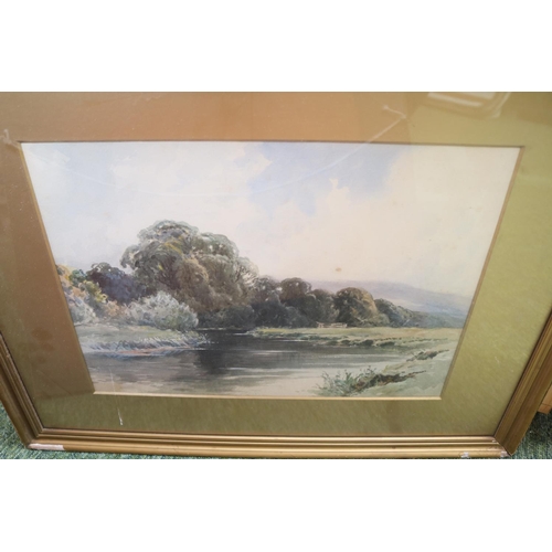172 - Framed Watercolour depicting a Steamship indistinctly signed and a 2 Late 19thC Framed watercolours