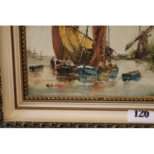 126 - Framed Oil on canvas Dutch School paintings signed to bottom left
