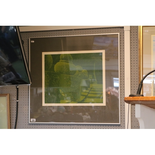 138 - Norman Stevens RA 'Priory Garden, 1978' etching, aquatint and burnished aquatint limited edition 12 ... 