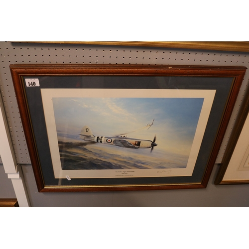 140 - Sea Fury- MIG Encounter by Robert Taylor signed signed by Hoagy Carmichael